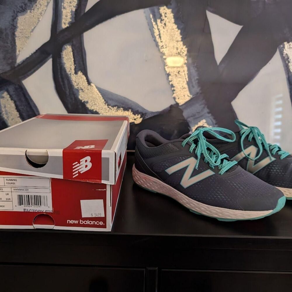 New-balance Women's Grey and Blue Trainers